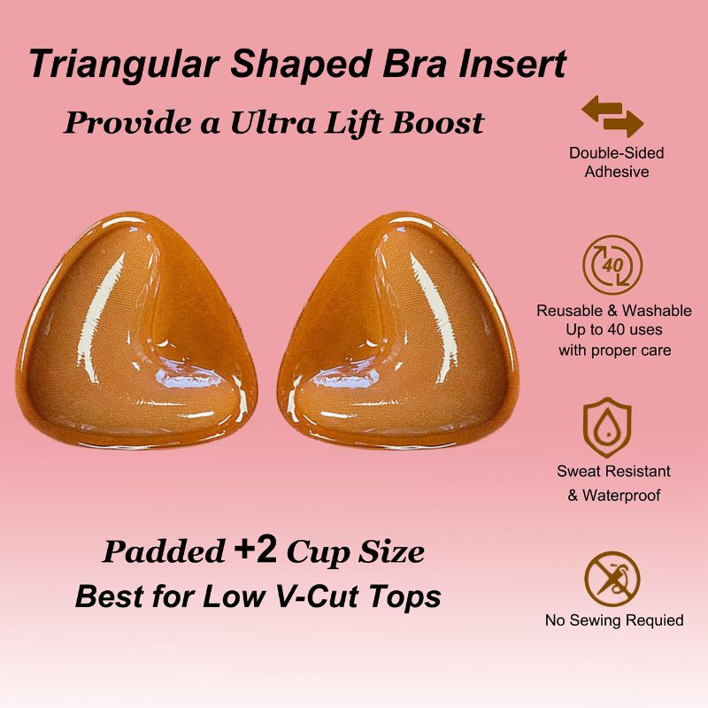 Push Up Bra Silicone - Kave 1/2 ペア両面粘着ブラジャー - 目に見えない粘着ブラパッドインサート、プッシュアップビキニ水着ストラップレスドレス用