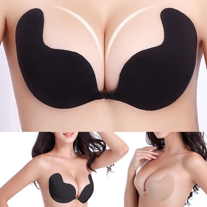 Backless Bra Sticky - 女性用粘着ブラ、バストアップ、プッシュアップ、ストラップレス、スティッキーチューブトップ、見えない、背中見せ、ブラジャー、洗える、再利用可能ブラ