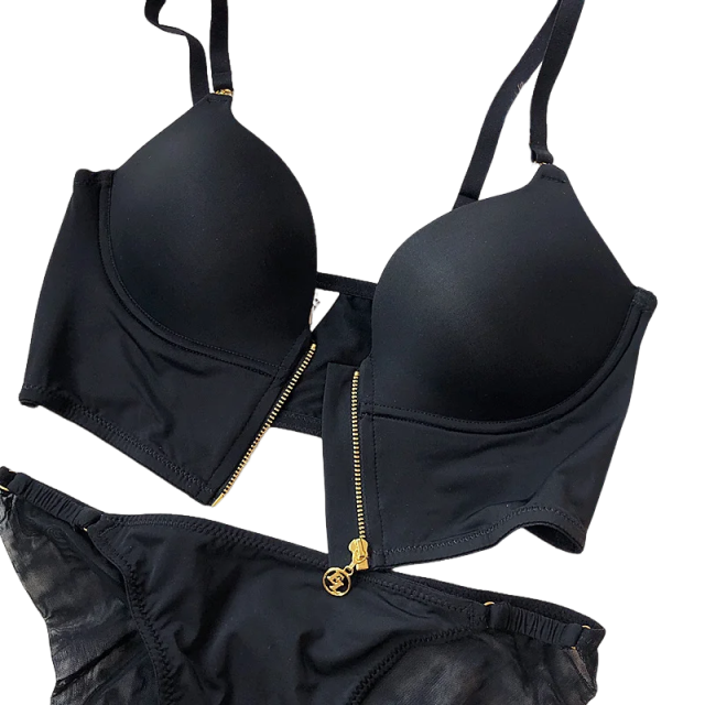 Wirefree Bra Comfort - KUCLUT セクシーな下着スチールリングなしの女性用ブラジャーセットギャザーサイドコレクション快適なジッパーベストモデルランジェリーパンティ