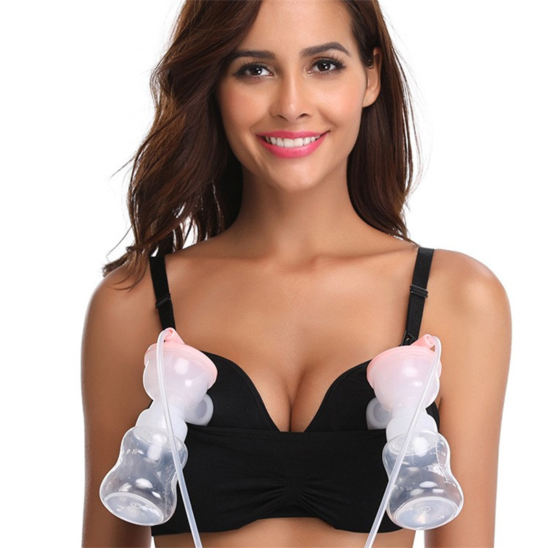 Nursing Bra Clip - ハンズフリーポンピング授乳ブラジャー女性のための乳房特別な下着マタニティ授乳ブラジャーは一日中妊娠服を着用できます