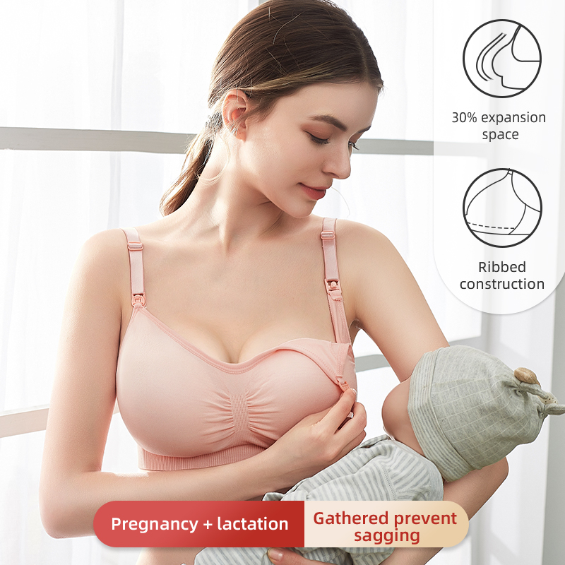 Nursing Bra Clip - 高品質プラスサイズ授乳ブラジャー通気性の女性授乳下着シームレスマタニティブラジャープッシュアップ