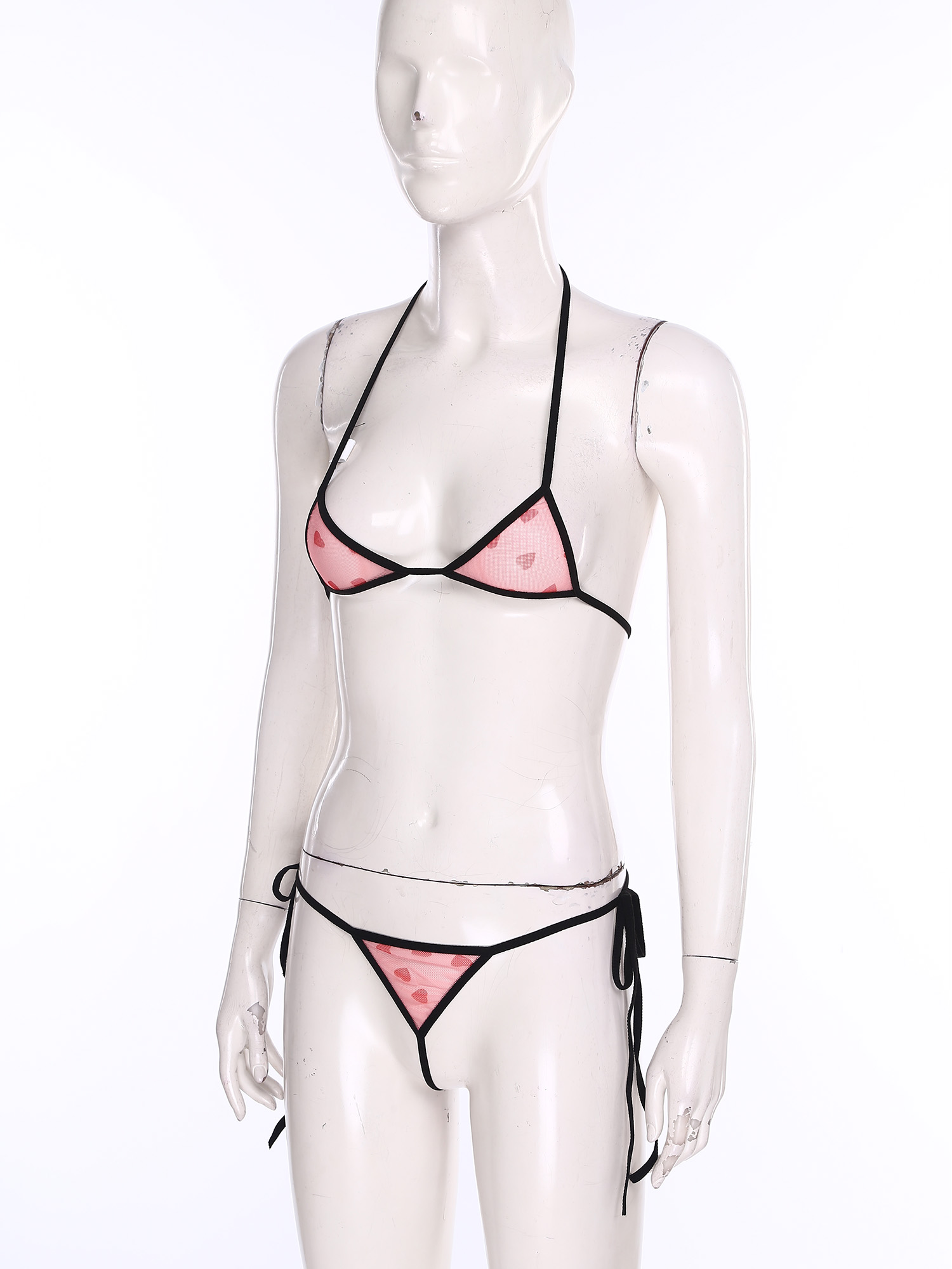 レディース マイクロミニビキニ ランジェリー 下着セット プ - Sheer Bra Lace のレビューと価格