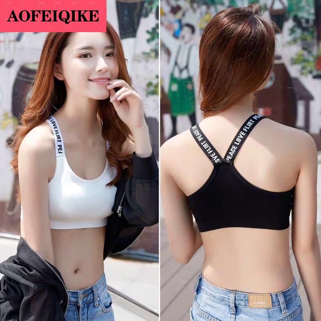 40-65 キロセクシーなブラトップ女性スポーツブラ手紙スト - Full Coverage Bra のレビューと価格