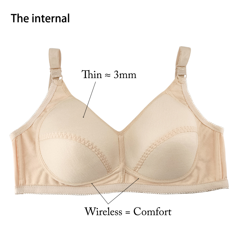 女性用エンボス加工ブラジャー サポート力のあるワイヤレスプッ - Full Coverage Bra のレビューと価格