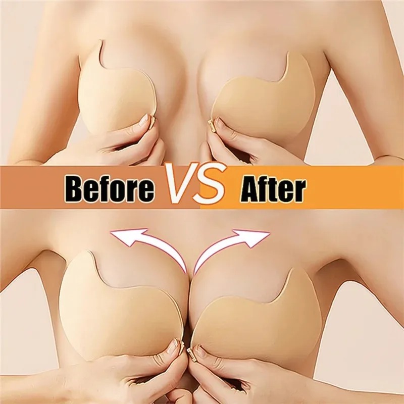 目に見えないストラップレス粘着スティックブラ、ストラップレス - Push Up Bra Silicone のレビューと価格
