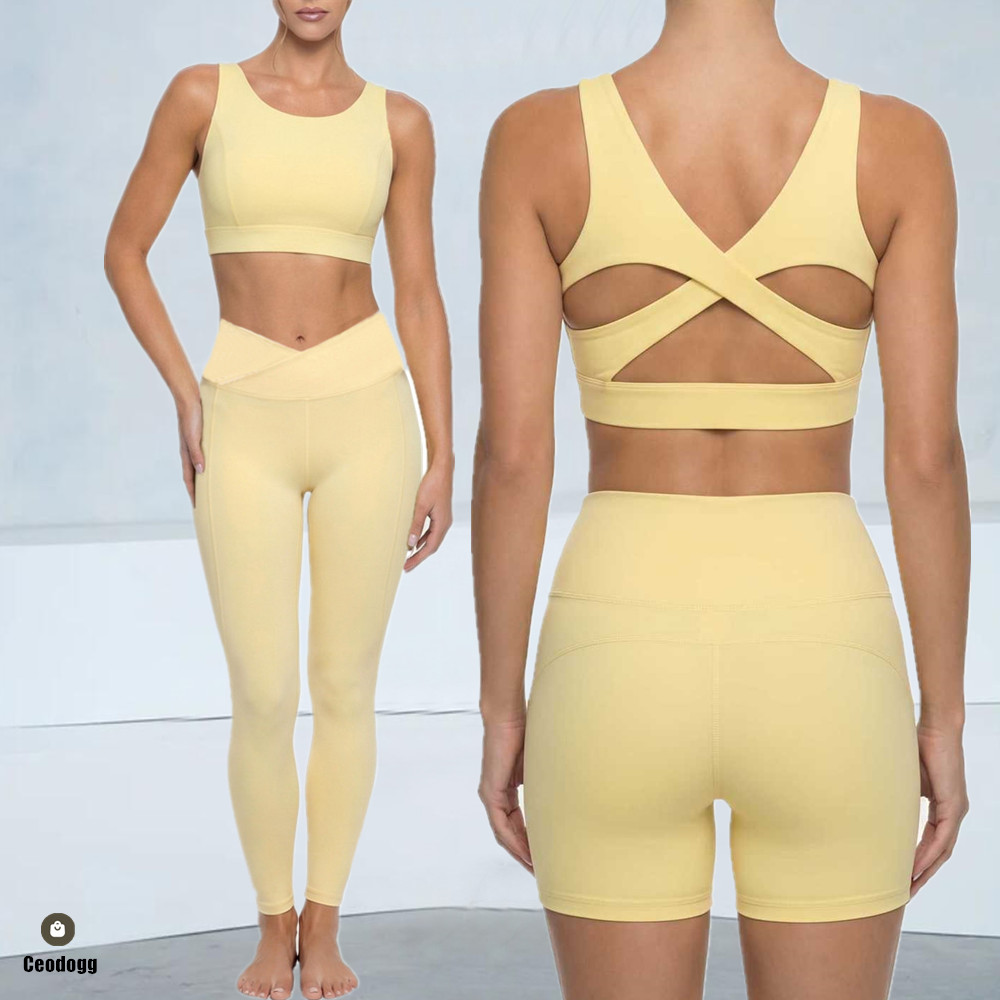 パッドプッシュアップヨガフィットネスブラジャー衝撃吸収スポー - Plunge Bra Push Up のレビューと価格