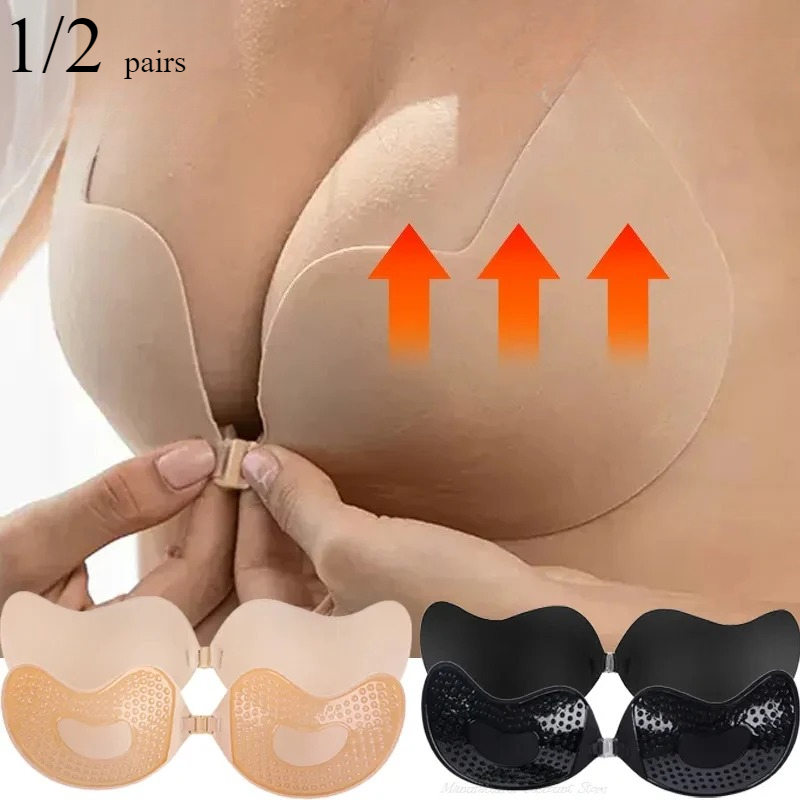 目に見えないプッシュアップブラジャー女性用バックレスストラッ - Plunge Bra Push Up のレビューと価格