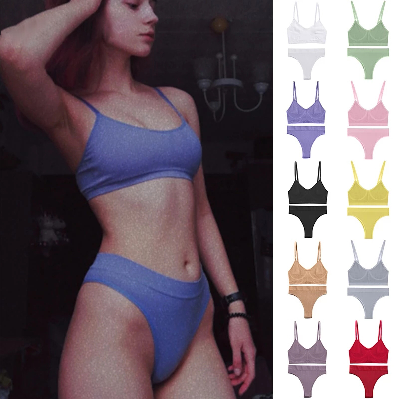 女性のためのセクシーなランジェリーセット,さまざまなパターン - Cotton Bra Everyday のレビューと価格