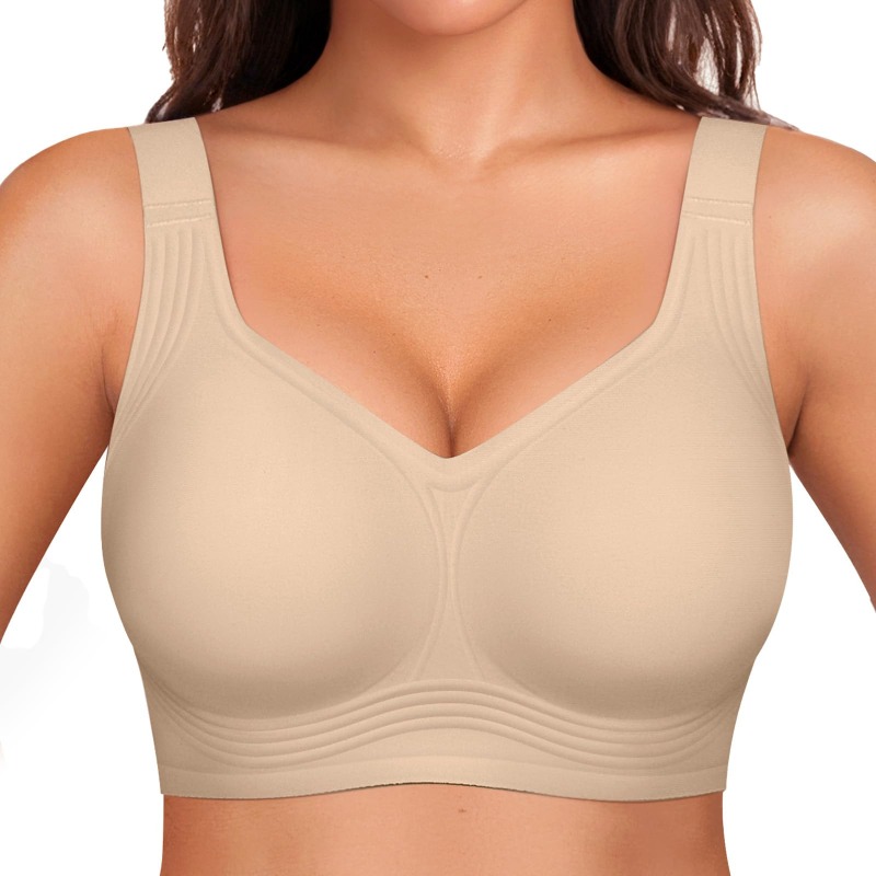 プラスサイズ ワイヤレス ジェリーブラ レディース サポート - Full Coverage Bra のレビューと価格