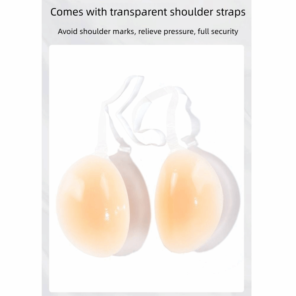 バックレスブラ、透明ストラップ、ネックハンギングタイプ、粘着 - Backless Bra Sticky のレビューと価格