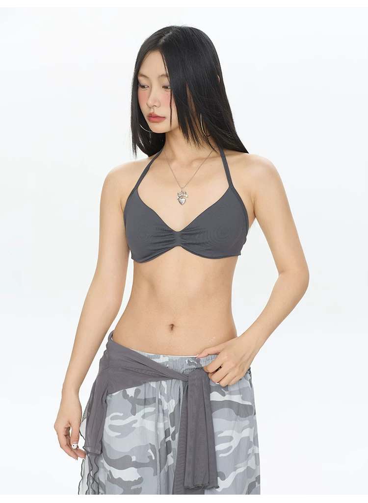 セクシーなビキニスタイルのシームレススポーツブラ、ホルターネ - T Shirt Bra Seamless のレビューと価格