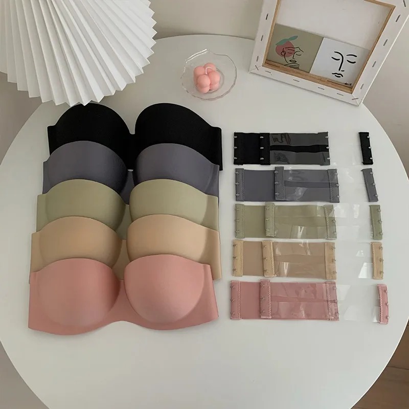 女性のセクシーなストラップレスプッシュアップパッド入りブラジ - Cotton Bra Everyday のレビューと価格