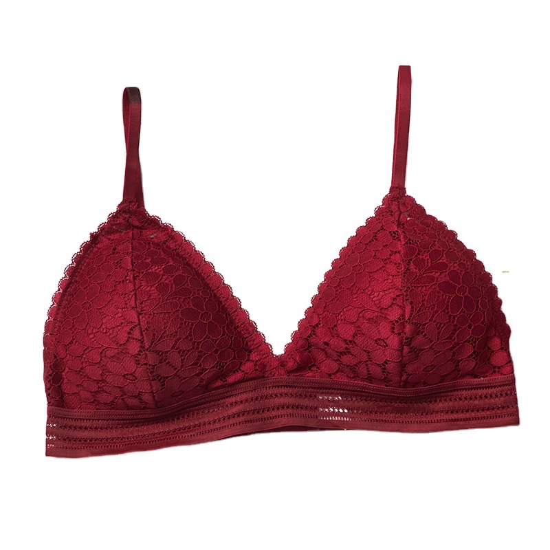 2026年女性用ブラジャー新作フレンチトライアングルカップノ - Lace Bralette Set のレビューと価格