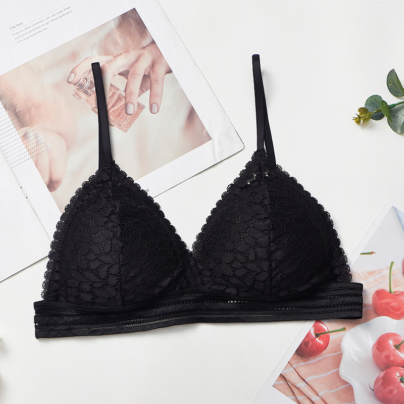 2026年女性用ブラジャー新作フレンチトライアングルカップノ - Lace Bralette Set のレビューと価格