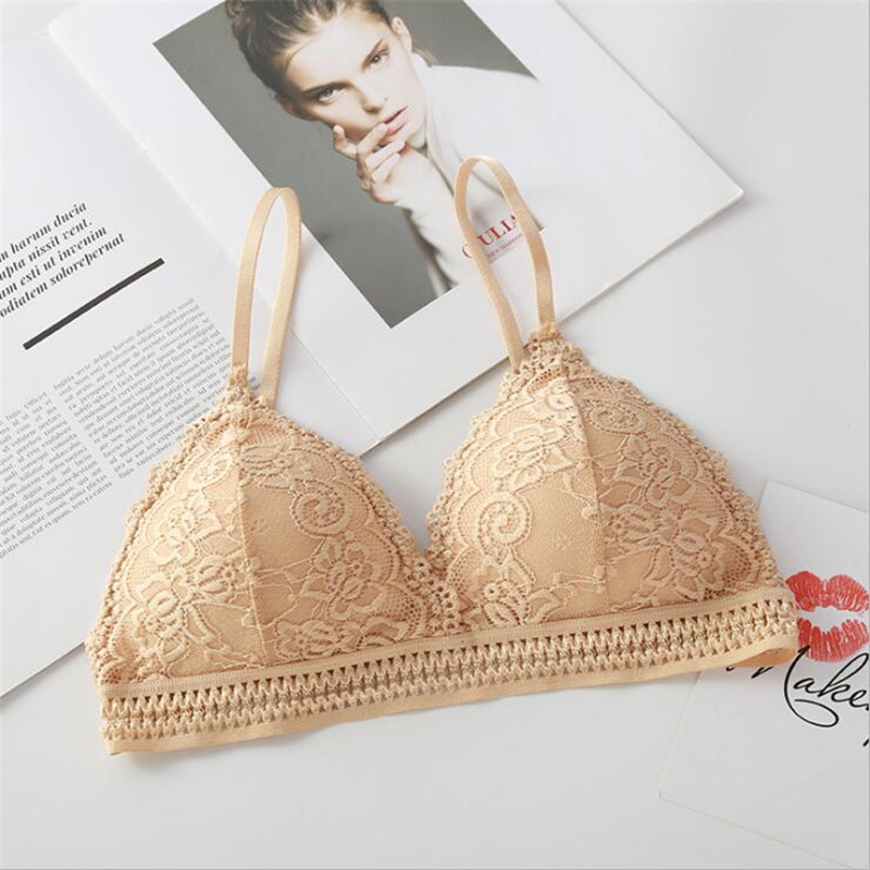 2026年女性用ブラジャー新作フレンチトライアングルカップノ - Lace Bralette Set のレビューと価格